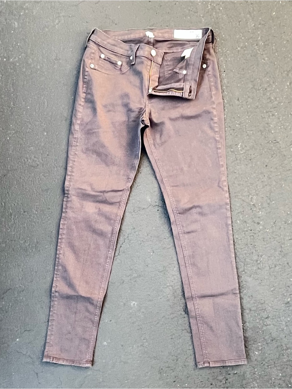 rag & bone slim-fit denim jeans Black Gray classic five-pocket mid-rise Size 30